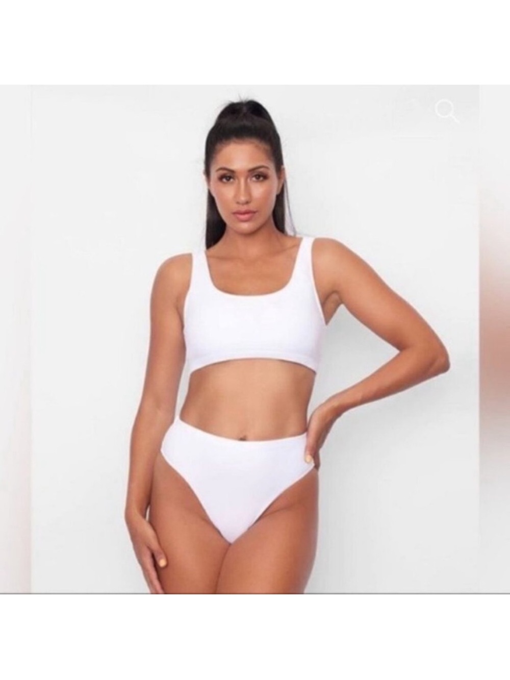 Frederick’s of Hollywood Swim M Bikini White